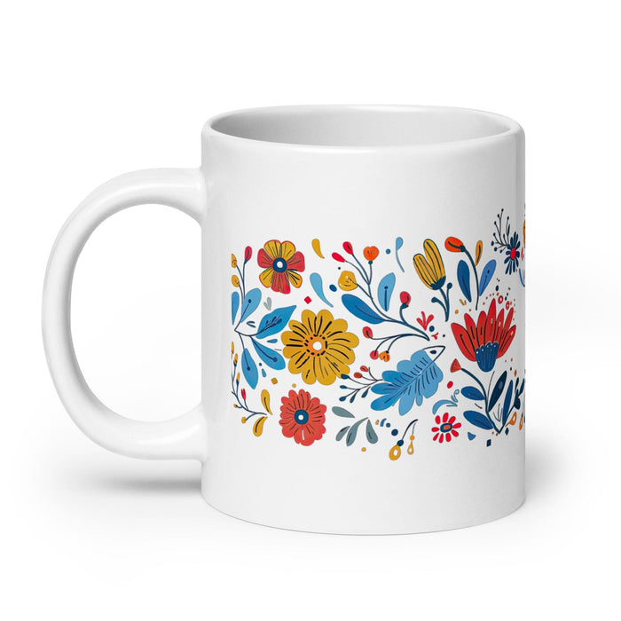 Beatriz Exclusive Name Art Piece Home Office Work Coffee Mug Mexican Spanish Pride Gift Cup One-Of-A-Kind Calligraphy White Glossy Mug | B19 Mexicada