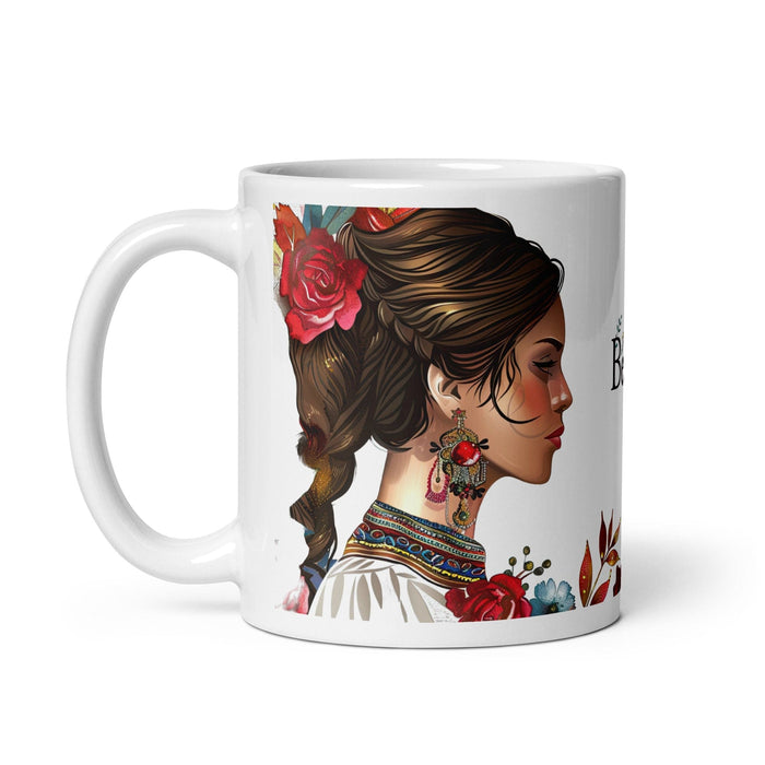 Beatriz Exclusive Name Art Piece Home Office Work Coffee Mug Mexican Spanish Pride Gift Cup One-Of-A-Kind Calligraphy White Glossy Mug | B23 Mexicada