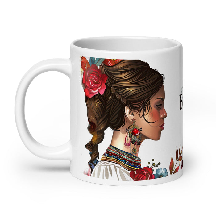 Beatriz Exclusive Name Art Piece Home Office Work Coffee Mug Mexican Spanish Pride Gift Cup One-Of-A-Kind Calligraphy White Glossy Mug | B23 Mexicada