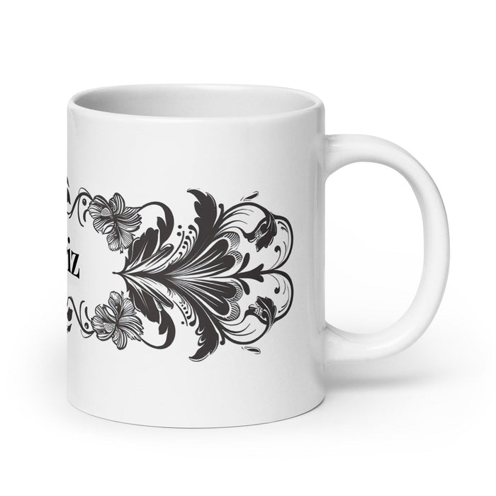 Beatriz Exclusive Name Art Piece Home Office Work Coffee Mug Mexican Spanish Pride Gift Cup One-Of-A-Kind Calligraphy White Glossy Mug | B3 Mexicada 20 oz