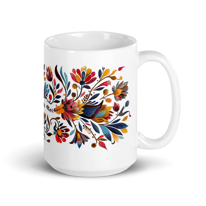 Beatriz Exclusive Name Art Piece Home Office Work Coffee Mug Mexican Spanish Pride Gift Cup One-Of-A-Kind Calligraphy White Glossy Mug | B4 Mexicada 15 oz