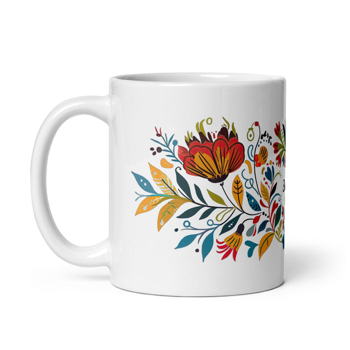 Beatriz Exclusive Name Art Piece Home Office Work Coffee Mug Mexican Spanish Pride Gift Cup One-Of-A-Kind Calligraphy White Glossy Mug | B5 Mexicada