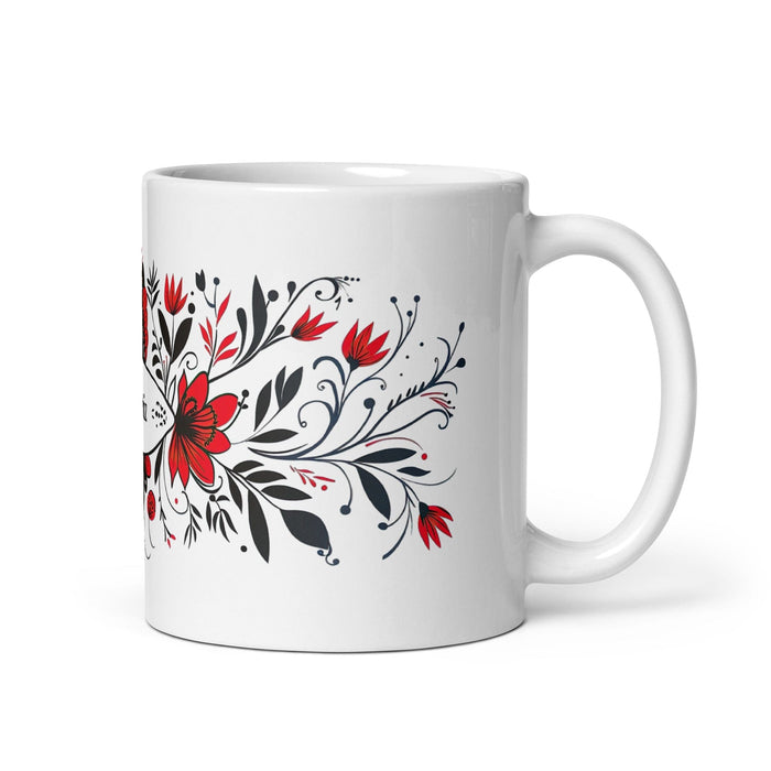 Beatriz Exclusive Name Art Piece Home Office Work Coffee Mug Mexican Spanish Pride Gift Cup One-Of-A-Kind Calligraphy White Glossy Mug | B8 Mexicada 11 oz