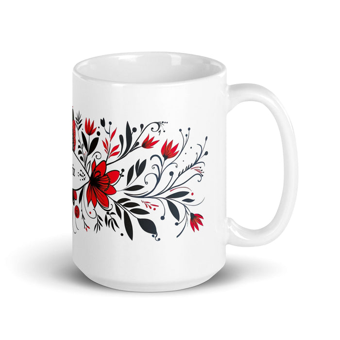 Beatriz Exclusive Name Art Piece Home Office Work Coffee Mug Mexican Spanish Pride Gift Cup One-Of-A-Kind Calligraphy White Glossy Mug | B8 Mexicada 15 oz