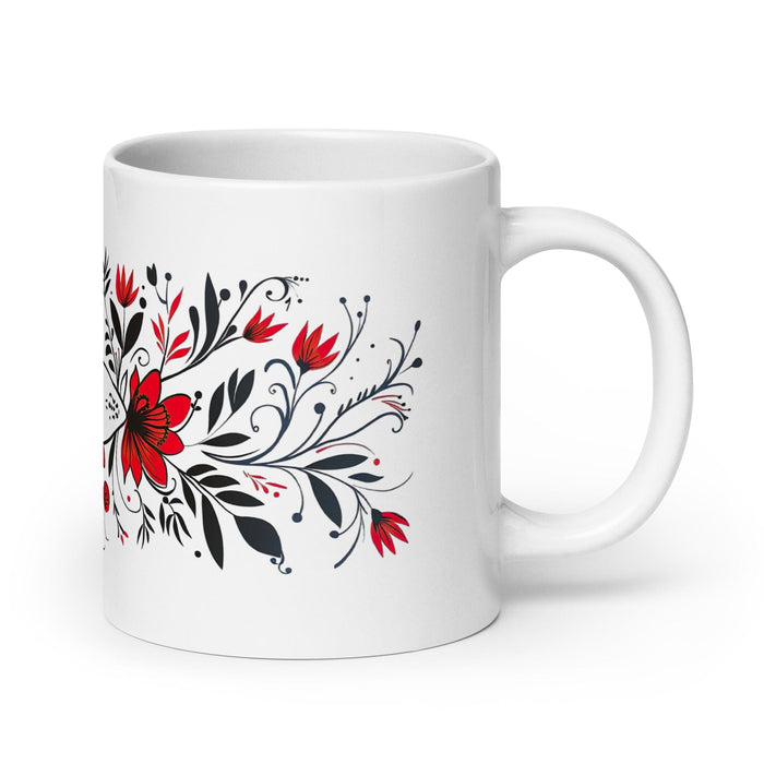 Beatriz Exclusive Name Art Piece Home Office Work Coffee Mug Mexican Spanish Pride Gift Cup One-Of-A-Kind Calligraphy White Glossy Mug | B8 Mexicada 20 oz