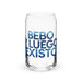 Bebo Y Luego Existo Exclusive Art Piece Can-Shaped Glass Home Office Work Mexican Spanish Pride Gift Cup One-Of-A-Kind Calligraphy Glass | B17 Mexicada 16 oz (No Lid No Straw)