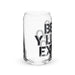 Bebo Y Luego Existo Exclusive Art Piece Can-Shaped Glass Home Office Work Mexican Spanish Pride Gift Cup One-Of-A-Kind Calligraphy Glass | B28 Mexicada