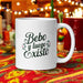 Bebo Y Luego Existo Exclusive Name Art Piece Home Office Work Coffee Mug Mexican Spanish Pride Gift Cup One-Of-A-Kind Calligraphy White Glossy Mug | B4 Mexicada 11 oz