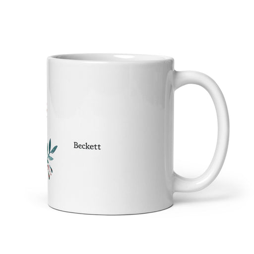 Beckett Exclusive Name Art Piece Home Office Work Coffee Mug Mexican Spanish Pride Gift Cup One-Of-A-Kind Calligraphy White Glossy Mug | B21 Mexicada 11 oz