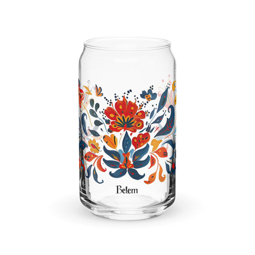 Belem Exclusive Name Art Piece Can - Shaped Glass Home Office Work Mexican Spanish Pride Gift Cup One - Of - A - Kind Calligraphy Glass | B19 - Mexicada