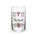 Belem Exclusive Name Art Piece Can - Shaped Glass Home Office Work Mexican Spanish Pride Gift Cup One - Of - A - Kind Calligraphy Glass | B21 - Mexicada