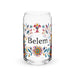 Belem Exclusive Name Art Piece Can-Shaped Glass Home Office Work Mexican Spanish Pride Gift Cup One-Of-A-Kind Calligraphy Glass | B21 Mexicada 16 oz (No Lid No Straw)