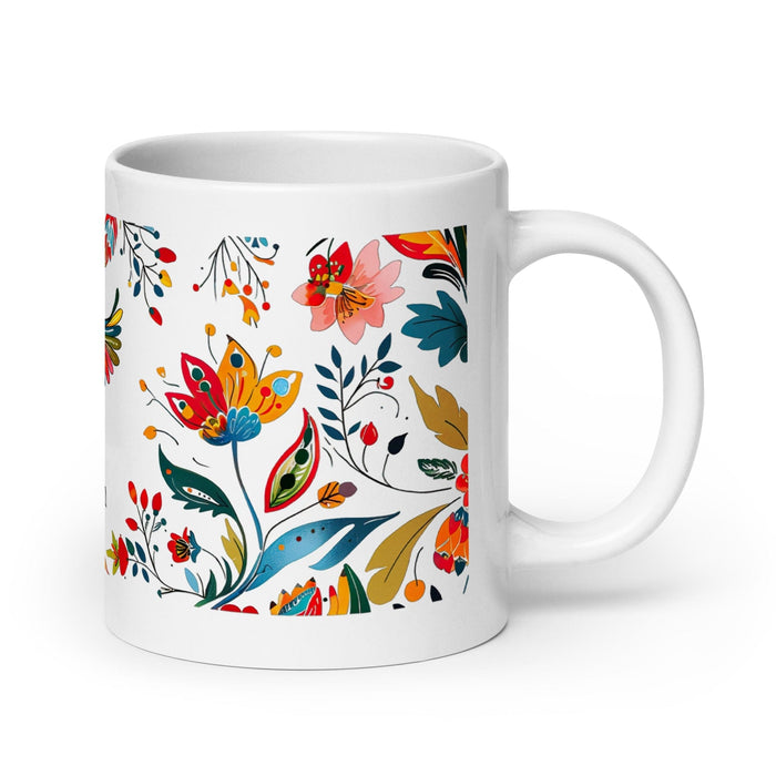 Belem Exclusive Name Art Piece Home Office Work Coffee Mug Mexican Spanish Pride Gift Cup One-Of-A-Kind Calligraphy White Glossy Mug | B1 Mexicada 20 oz