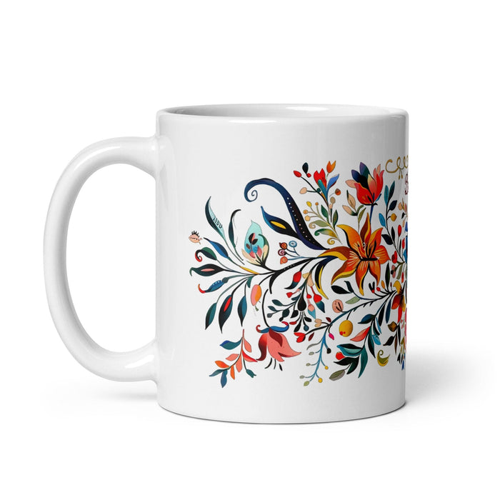 Belem Exclusive Name Art Piece Home Office Work Coffee Mug Mexican Spanish Pride Gift Cup One-Of-A-Kind Calligraphy White Glossy Mug | B15 Mexicada