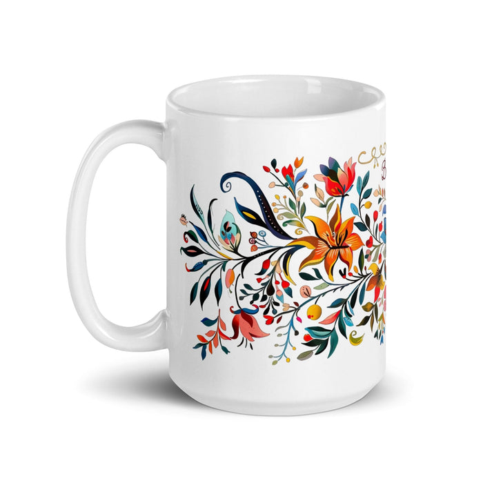 Belem Exclusive Name Art Piece Home Office Work Coffee Mug Mexican Spanish Pride Gift Cup One-Of-A-Kind Calligraphy White Glossy Mug | B15 Mexicada