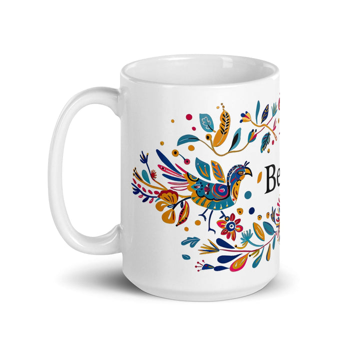 Belem Exclusive Name Art Piece Home Office Work Coffee Mug Mexican Spanish Pride Gift Cup One-Of-A-Kind Calligraphy White Glossy Mug | B21 Mexicada