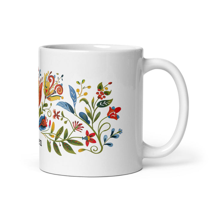 Belén Exclusive Name Art Piece Home Office Work Coffee Mug Mexican Spanish Pride Gift Cup One-Of-A-Kind Calligraphy White Glossy Mug | B1 Mexicada 11 oz