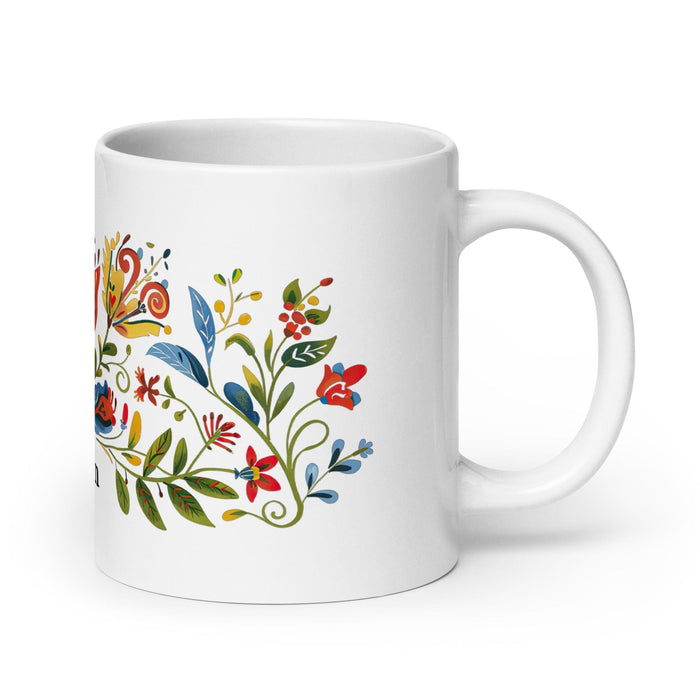 Belén Exclusive Name Art Piece Home Office Work Coffee Mug Mexican Spanish Pride Gift Cup One-Of-A-Kind Calligraphy White Glossy Mug | B1 Mexicada 20 oz