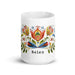 Belén Exclusive Name Art Piece Home Office Work Coffee Mug Mexican Spanish Pride Gift Cup One-Of-A-Kind Calligraphy White Glossy Mug | B1 Mexicada