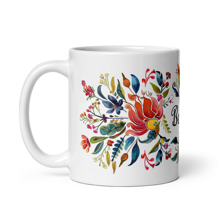 Belén Exclusive Name Art Piece Home Office Work Coffee Mug Mexican Spanish Pride Gift Cup One-Of-A-Kind Calligraphy White Glossy Mug | B10 Mexicada