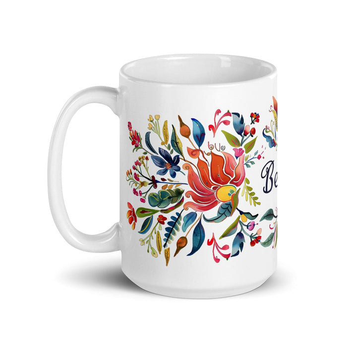 Belén Exclusive Name Art Piece Home Office Work Coffee Mug Mexican Spanish Pride Gift Cup One-Of-A-Kind Calligraphy White Glossy Mug | B10 Mexicada