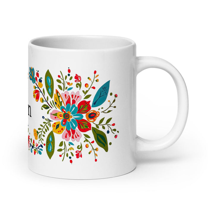 Belén Exclusive Name Art Piece Home Office Work Coffee Mug Mexican Spanish Pride Gift Cup One-Of-A-Kind Calligraphy White Glossy Mug | B11 Mexicada 20 oz