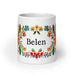 Belén Exclusive Name Art Piece Home Office Work Coffee Mug Mexican Spanish Pride Gift Cup One-Of-A-Kind Calligraphy White Glossy Mug | B11 Mexicada