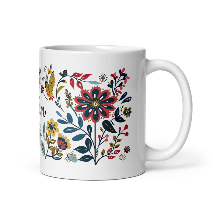 Belén Exclusive Name Art Piece Home Office Work Coffee Mug Mexican Spanish Pride Gift Cup One-Of-A-Kind Calligraphy White Glossy Mug | B12 Mexicada 11 oz