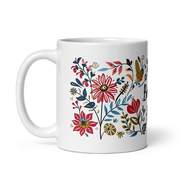 Belén Exclusive Name Art Piece Home Office Work Coffee Mug Mexican Spanish Pride Gift Cup One-Of-A-Kind Calligraphy White Glossy Mug | B12 Mexicada