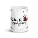 Belén Exclusive Name Art Piece Home Office Work Coffee Mug Mexican Spanish Pride Gift Cup One-Of-A-Kind Calligraphy White Glossy Mug | B13 Mexicada