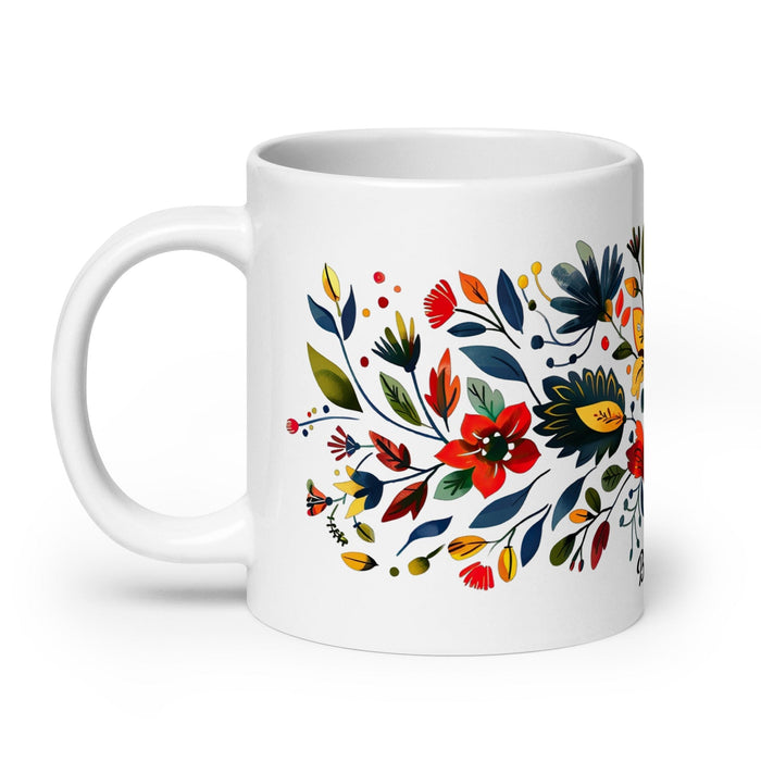 Belén Exclusive Name Art Piece Home Office Work Coffee Mug Mexican Spanish Pride Gift Cup One - Of - A - Kind Calligraphy White Glossy Mug | B15 - Mexicada