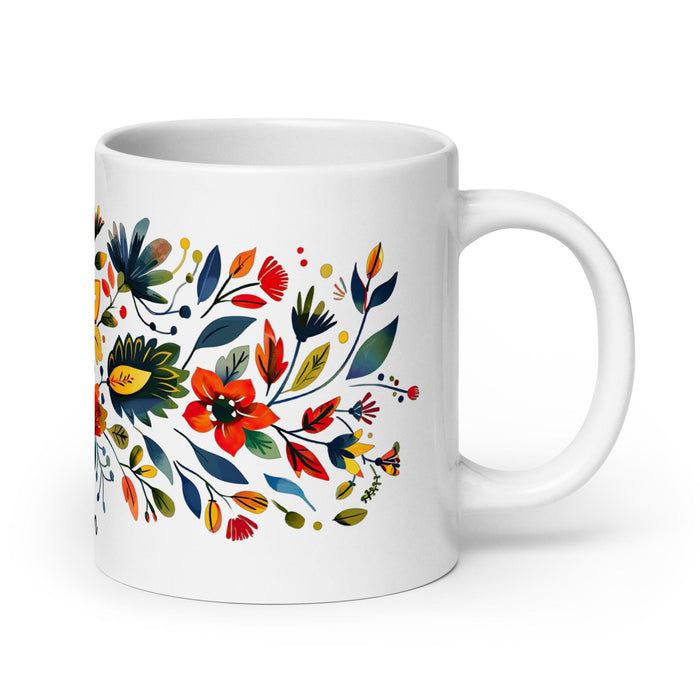 Belén Exclusive Name Art Piece Home Office Work Coffee Mug Mexican Spanish Pride Gift Cup One-Of-A-Kind Calligraphy White Glossy Mug | B15 Mexicada 20 oz