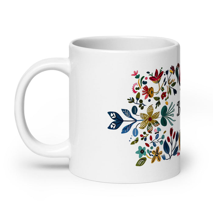 Belén Exclusive Name Art Piece Home Office Work Coffee Mug Mexican Spanish Pride Gift Cup One-Of-A-Kind Calligraphy White Glossy Mug | B16 Mexicada