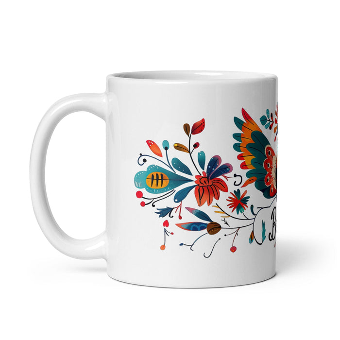 Belén Exclusive Name Art Piece Home Office Work Coffee Mug Mexican Spanish Pride Gift Cup One-Of-A-Kind Calligraphy White Glossy Mug | B17 Mexicada