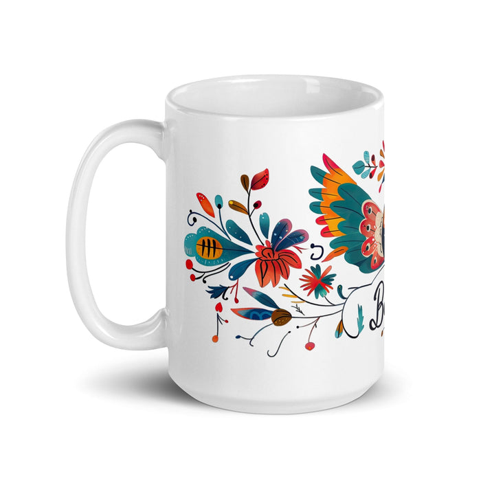 Belén Exclusive Name Art Piece Home Office Work Coffee Mug Mexican Spanish Pride Gift Cup One-Of-A-Kind Calligraphy White Glossy Mug | B17 Mexicada