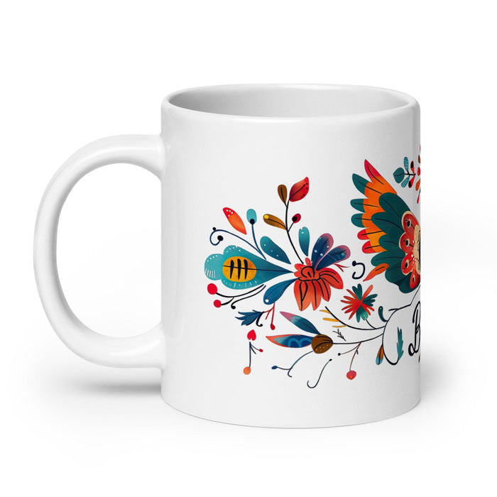 Belén Exclusive Name Art Piece Home Office Work Coffee Mug Mexican Spanish Pride Gift Cup One-Of-A-Kind Calligraphy White Glossy Mug | B17 Mexicada