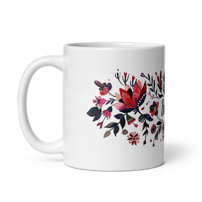 Belén Exclusive Name Art Piece Home Office Work Coffee Mug Mexican Spanish Pride Gift Cup One-Of-A-Kind Calligraphy White Glossy Mug | B18 Mexicada