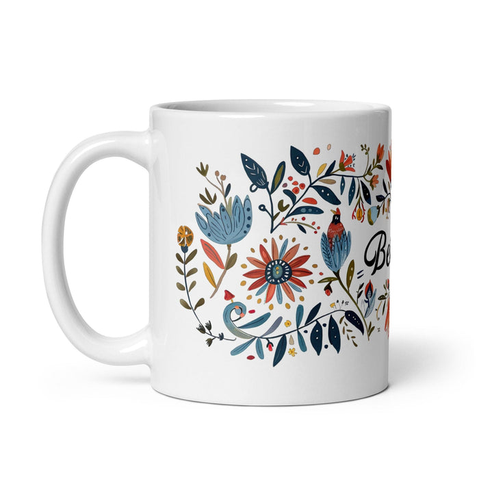 Belén Exclusive Name Art Piece Home Office Work Coffee Mug Mexican Spanish Pride Gift Cup One-Of-A-Kind Calligraphy White Glossy Mug | B2 Mexicada