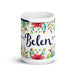 Belén Exclusive Name Art Piece Home Office Work Coffee Mug Mexican Spanish Pride Gift Cup One-Of-A-Kind Calligraphy White Glossy Mug | B20 Mexicada