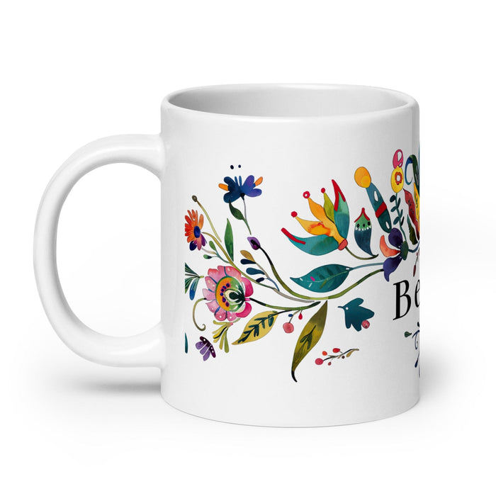 Belén Exclusive Name Art Piece Home Office Work Coffee Mug Mexican Spanish Pride Gift Cup One-Of-A-Kind Calligraphy White Glossy Mug | B23 Mexicada