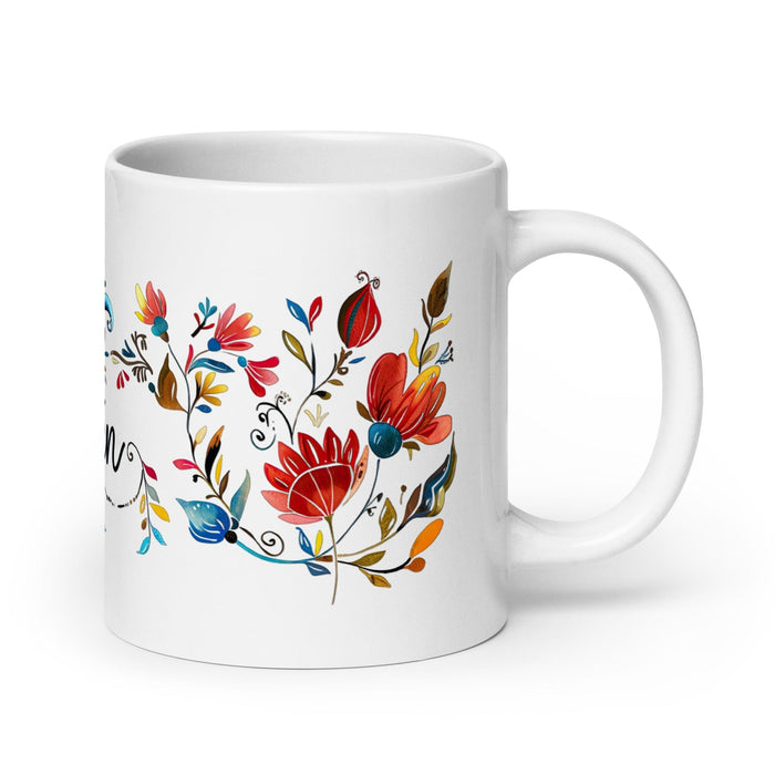 Belén Exclusive Name Art Piece Home Office Work Coffee Mug Mexican Spanish Pride Gift Cup One-Of-A-Kind Calligraphy White Glossy Mug | B24 Mexicada 20 oz