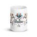 Belén Exclusive Name Art Piece Home Office Work Coffee Mug Mexican Spanish Pride Gift Cup One-Of-A-Kind Calligraphy White Glossy Mug | B24 Mexicada