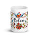 Belén Exclusive Name Art Piece Home Office Work Coffee Mug Mexican Spanish Pride Gift Cup One-Of-A-Kind Calligraphy White Glossy Mug | B25 Mexicada