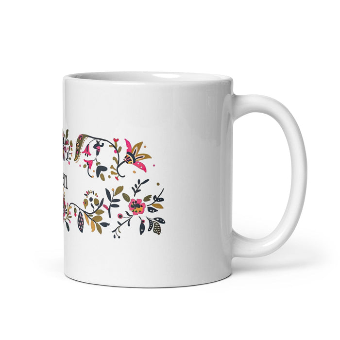 Belén Exclusive Name Art Piece Home Office Work Coffee Mug Mexican Spanish Pride Gift Cup One-Of-A-Kind Calligraphy White Glossy Mug | B26 Mexicada 11 oz