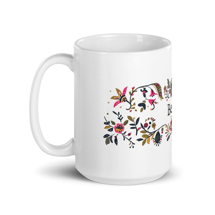 Belén Exclusive Name Art Piece Home Office Work Coffee Mug Mexican Spanish Pride Gift Cup One-Of-A-Kind Calligraphy White Glossy Mug | B26 Mexicada