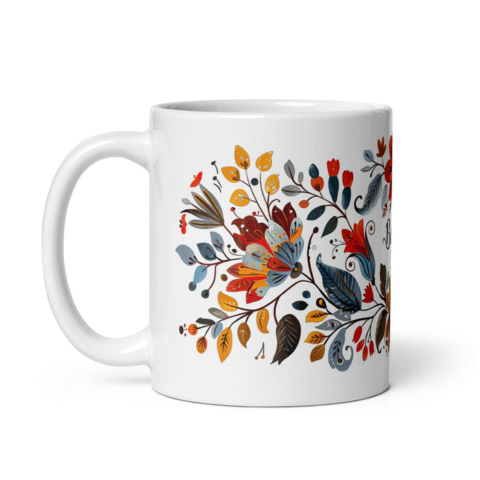 Belén Exclusive Name Art Piece Home Office Work Coffee Mug Mexican Spanish Pride Gift Cup One-Of-A-Kind Calligraphy White Glossy Mug | B27 Mexicada