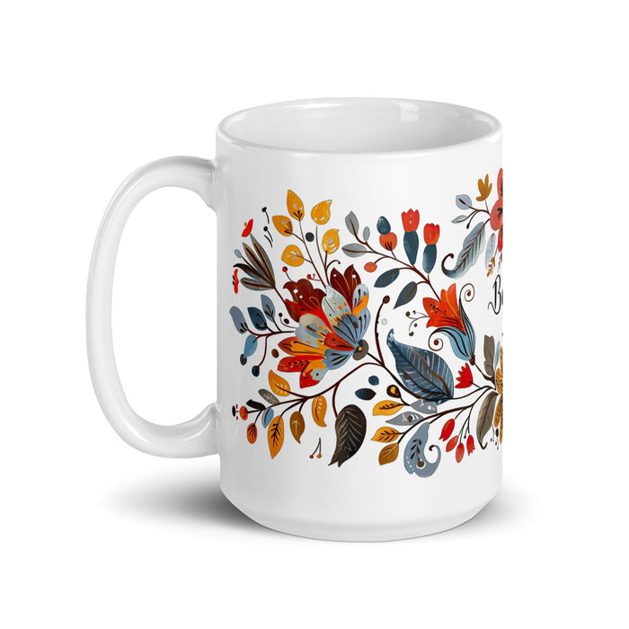 Belén Exclusive Name Art Piece Home Office Work Coffee Mug Mexican Spanish Pride Gift Cup One-Of-A-Kind Calligraphy White Glossy Mug | B27 Mexicada