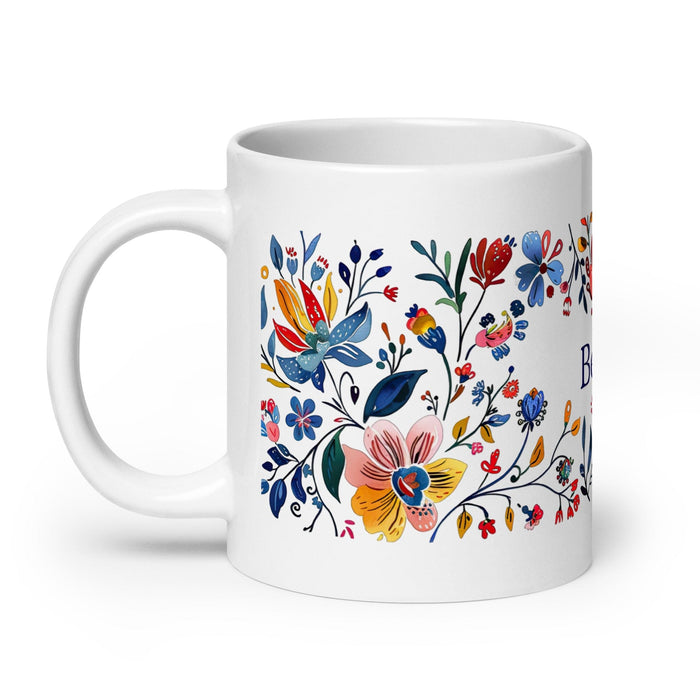 Belén Exclusive Name Art Piece Home Office Work Coffee Mug Mexican Spanish Pride Gift Cup One-Of-A-Kind Calligraphy White Glossy Mug | B3 Mexicada