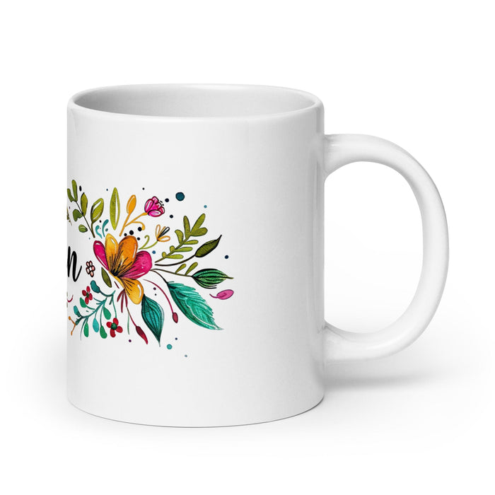 Belén Exclusive Name Art Piece Home Office Work Coffee Mug Mexican Spanish Pride Gift Cup One-Of-A-Kind Calligraphy White Glossy Mug | B4 Mexicada 20 oz