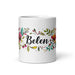 Belén Exclusive Name Art Piece Home Office Work Coffee Mug Mexican Spanish Pride Gift Cup One-Of-A-Kind Calligraphy White Glossy Mug | B4 Mexicada